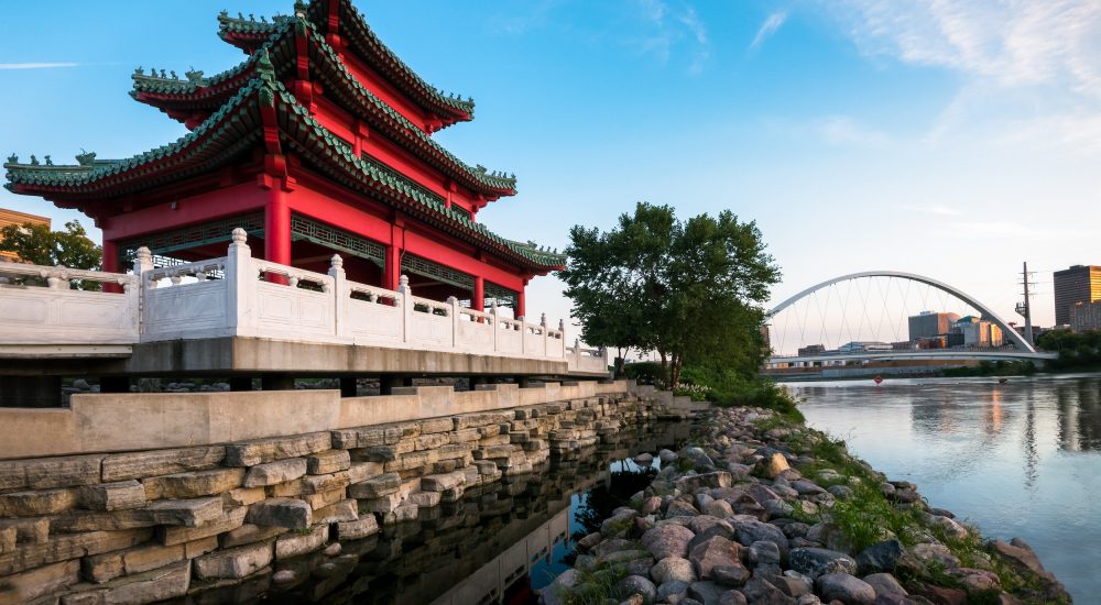 The Pavilion at the Robert D. Ray Asian Gardens in Des Moines, Iowa